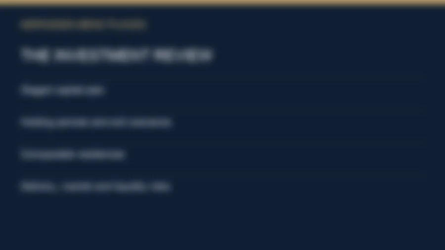 Public preview of the investment review topics; no private figures shown